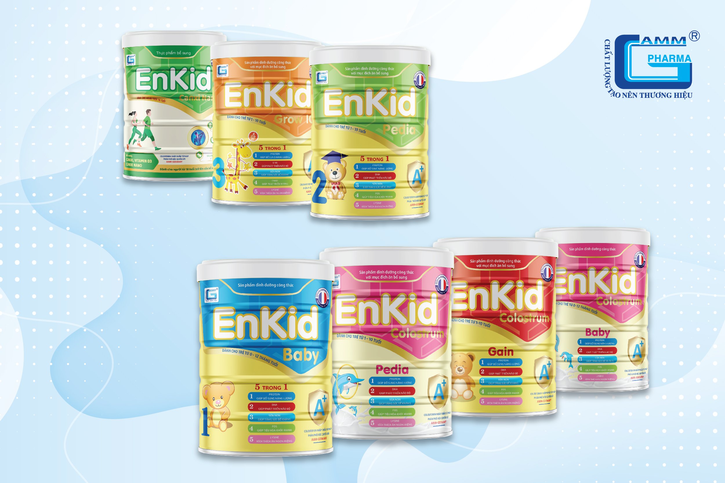 Sản phẩm Enkid hỗ trợ sức khỏe phù hợp với nhiều lứa tuổi khác nhau.