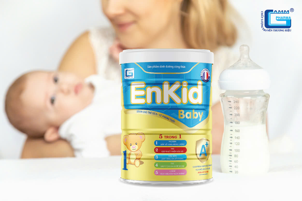 Sữa Enkid Baby bổ sung dinh dưỡng cho trẻ 0-12 tháng tuổi, thúc đẩy phát triển toàn diện. 